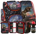 T-REX Dinosaurier Schulranzen Schultasche Tornister 5Tlg Federtasche  Dinos