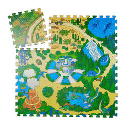 Puzzlematte Dino-Puzzlematte Spielteppich Dinosaurier T-Rex Puzzleteppich