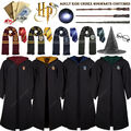 Harry Potter Gryffindor Slytherin Hufflepuff Kostüm Robe Mantel Umhang Krawatte