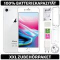 Apple iPhone 8 - 64 GB 256 GB - Silber Weiß - 100% Batterie - Zubehörpaket