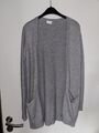 Vila Cardigan lange Strickjacke Strickweste hellgrau Gr.  XS S - Top