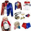 Kinder Karneval Harley Quinn Cosplay Kostüm Suit Suicide Squad Jacket Set 2024