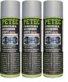 3x 500ml Spraydose Petec Steinschlag- & Unterbodenschutz grau überlackierbar