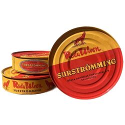 Röda Ulven Surströmming Hering - fermentierter, schwedischer Hering Stinkefisch