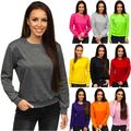 Sweatshirt Langarmshirt Pullover Pulli Unifarben Classic Sport Damen BOLF Basic