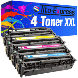 Farbset 4 Toner für HP 125A 126A 128A 130A 131A 203A 205A 304A 205X 312X 410XPlatinumSerie Premiumqualität - Wählen Sie Ihr Modell