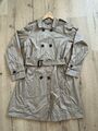 Tommy Hilfiger Mantel Damen Jacke Parka Gr. L Baumwolle Beige Trenchcoat