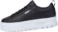 Puma Mayze Classic Damen Leder Plateau Sneaker Gr. 37 Schuhe schwarz weiss NEU