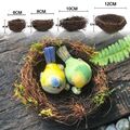 Rattan Birds Nest Crafts Handmade Dry Natural Birds Nest for Garden Yard