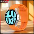 Silicone Smart Watch Band for Samsung Galaxy Watch 6/5/4/Classic/5 Pro (Orange)