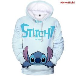 Unisex Kapuzenpullover Lilo Stitch 3D Hoodie Sweatshirt Pullover Pullover DE HOT