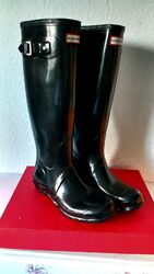 Hunter Original Gloss W23616 Gummistiefel Damenstiefel Gr.39 UK.6 BLACK