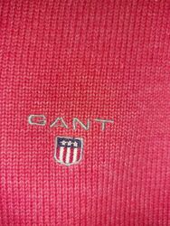 Gant Strick V- Nick Pullover Gr. M Rosa Baumwolle 