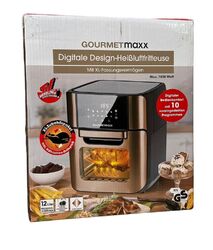 GOURMETmaxx Digitale Heißluftfritteuse XL Fritteuse Heißluft Backofen Grill