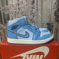 Nike Jordan 1 Mid SE eisblau Damen Größe UK 4,5 EU 38 US 7 DV1302-400