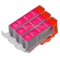 3 CANON Druckerpatronen mit Chip CLI-521 magenta IP 3600 IP 4600 IP 4700 NEU