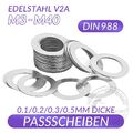 Paßscheiben 3 bis 40 mm DIN 988, Distanzscheiben, Stahlausgleichsscheiben blank