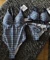 Set Badeanzug + Bikini  38 v.Naturana Gestreift