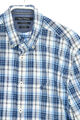 Marc O´Polo button-down shortsleeve shirt Checked M blue shades SOFT PEACHED