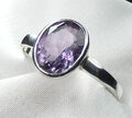 Ring 925 Silber Gr. 17,2 (54)  facettierter, echter Amethyst ORIGINALBILDER NEU