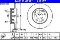 2 x ATE 24.0111-0137.1 Bremsscheibe für MERCEDES-BENZ