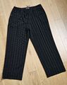 Authentic Company Bundfaltenhose Gr. 44 Schwarz Mit Streifen