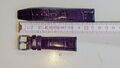 21mm/18mm Genuine Real Purple Crocodile Alligator Leather Watch Strap Band