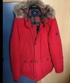 HERREN WINTER JACKE  von  *BASEFIELD* GR. 3XL ROT KAPUZE KUNSTPELZ 6 TASCHEN 🔝 