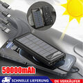 Solar Power Bank 50000mAh Tragbar Externer Batterie Ladegerät für alle Handy DE