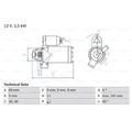 BOSCH Anlasser Starter 2.5kW für BMW X3 1er 0 986 022 020