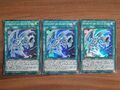 3x Yu-Gi-Oh! BACH-DE050 Vision mit den blauen Augen Super Rare NM 1st Ed