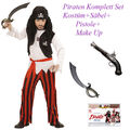 PIRATEN KOSTÜM SET KINDER Karneval Fasching Jungen Säbel Pistole Make Up # Pi12