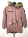 KHUJO Damen Winterjacke, Parka Steppmantel Modell: Umara Rosa XS