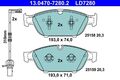 BREMSBELAGSATZ SCHEIBENBREMSE ATE FÜR AUDI A8 D4 + A6 C7 10-18 13.0470-7280.2