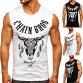 Tank Top T-Shirt Tanktop Tee Achselshirt Muskelshirt Aufdruck Herren BOLF Sport