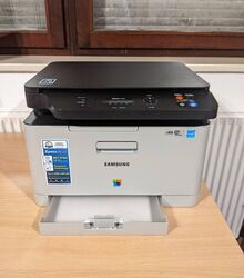 Samsung Xpress C460W 3-in-1 Farblaserdrucker (Druck,Scan,Kopie) WiFi + Toner✅mit Toner / Leichte Gebrauchsspuren auf der oberen Abde