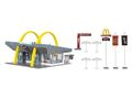 Vollmer 43634 McDonald´s Schnellrestaurant mit Mc Drive, Bausatz, Spur H0