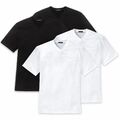 2er - Pack Schiesser Herren American T- Shirts mit V-Ausschnitt, 100% Baumwolle