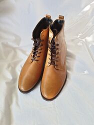 Herren Schuhe Stiefel Royal Republiq Braun Leder Gefüttert Gr.44 Neu NP189