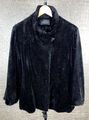 UHLE Germany Damen Gr. 38-40 Webpelz Pelzjacke schwarz Winter Fauxfur Jacke 71A