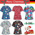 DE Weihnachten Damen Kasack Medizin Schlupfkasack Pflege Schlupfhemd Uniform Top