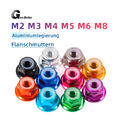 Alu Sicherungsmutter mit Flansch M2 M3 M4 M5 M6 M8 Aluminium Sechskant Muttern