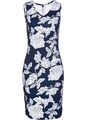 Neu Shirtkleid mit Allover-Print Gr. 36/38 Dunkelblau Weiß Damen Sommer-Kleid