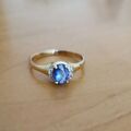 Gold Ring 585 mit Tansanit und Diamanten