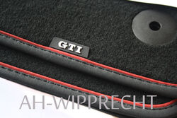 Original VW Golf 7 5G GTI Fußmatten schwarz/rot Velours Textilmatten Design OEM