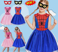 Kinder Mädchen Spidergirl Cosplay Kostüm Dress Superheld Spider-Man Fancy Kleid