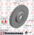 ZIMMERMANN 150.2936.20 Bremsscheibe für BMW 5 Limousine (G30, F90) X3 (G01, F97)