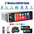 5" Autoradio 1 DIN Wireless Apple Carplay Android Auto USB AUX FM Bluetooth TF