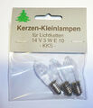 Glühlampe E10 Kerzenlampe Schwibbogen 14 V 3W Ersatzkerzen Lichterkette 3er Pack