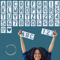  Buchstaben-Schablonen,Alphabet, Zahlen- Und Symbol-Schablonen